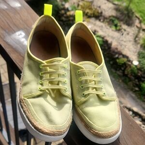 Lime Green Canvas Sneakers